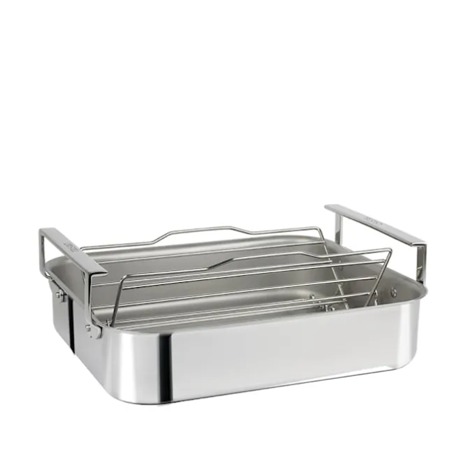3-Ply Roaster, Stainless Steel Grid & Thermometer