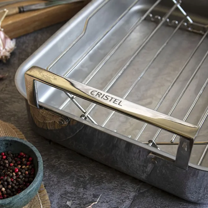 3-Ply Roaster, Stainless Steel Grid & Thermometer