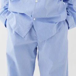 Poplin Pyjamas Pants Blue Pin Stripes