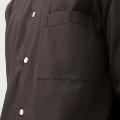 Poplin Pyjamas Shirt Coffee