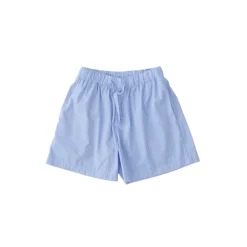 Poplin Pyjamas Shorts Blue Pin Stripes