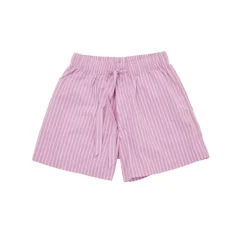 Poplin Pyjamas Shorts Purple Pink Stripes