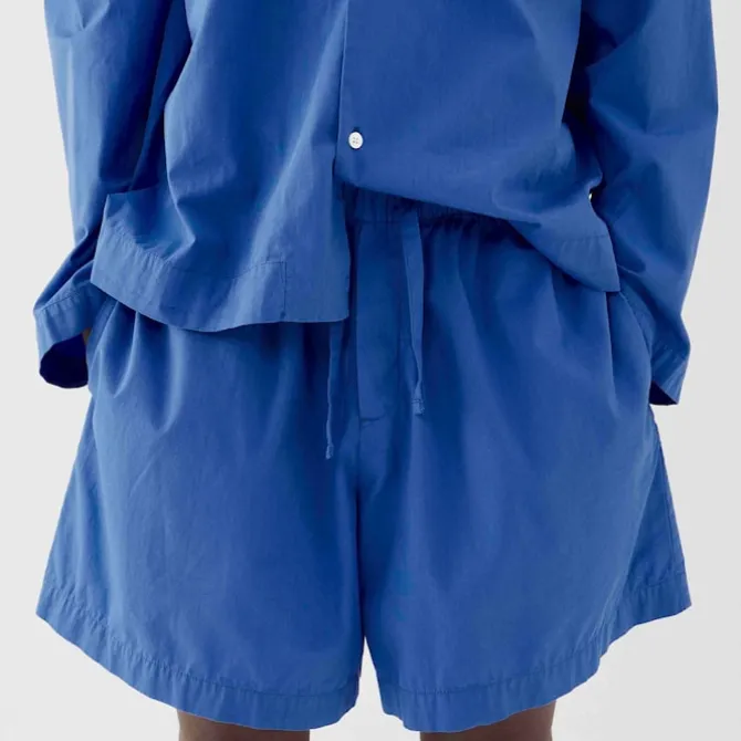 Poplin Pyjamas Shorts Royal Blue