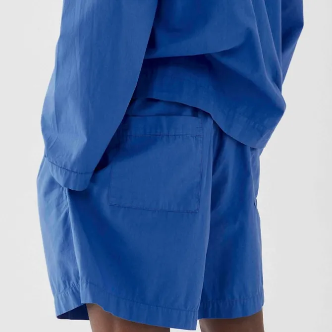 Poplin Pyjamas Shorts Royal Blue