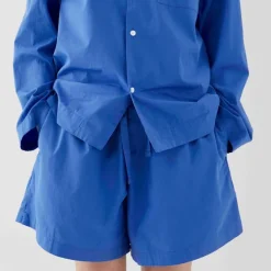Poplin Pyjamas Shorts Royal Blue