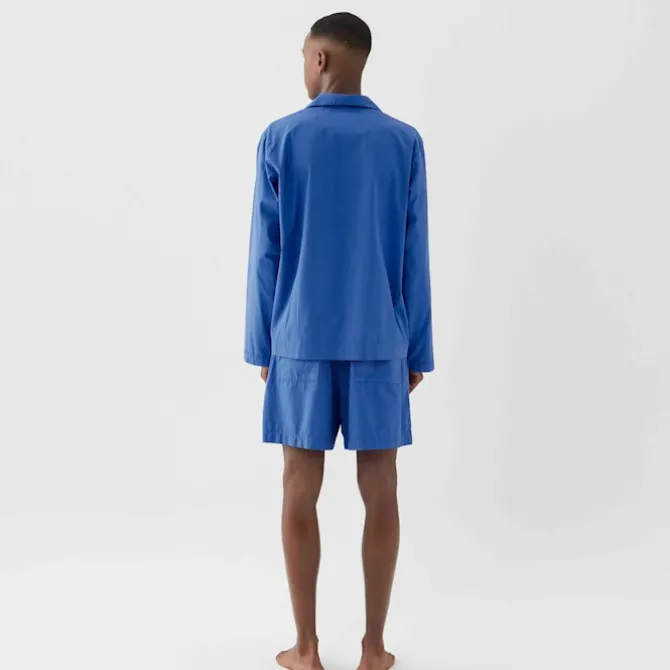 Poplin Pyjamas Shorts Royal Blue