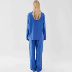 Poplin Sleepwear Pants Royal Blue