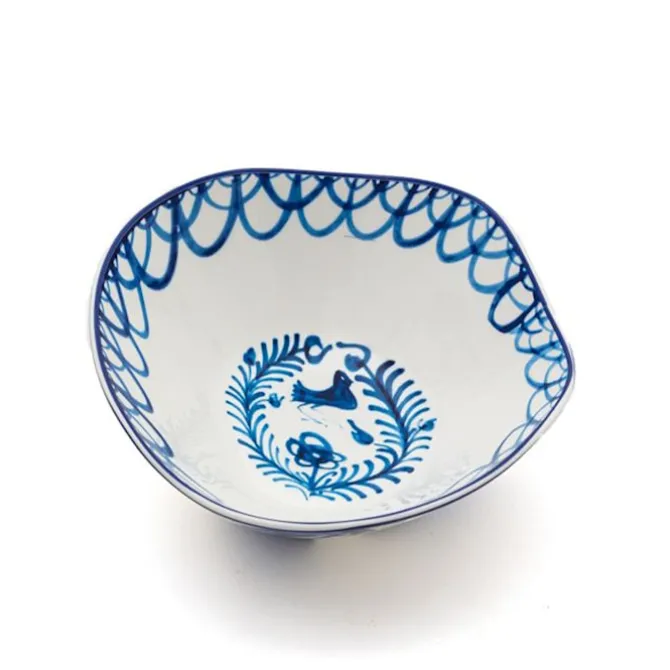 Porcelain Salad Bowl Classic On Acid Pajaro