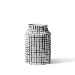 Post Scriptum elliptisk vase Large Black Mesh