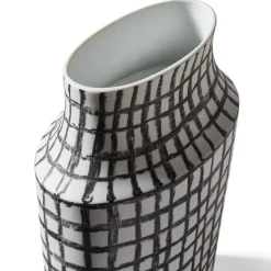 Post Scriptum elliptisk vase Large Black Mesh
