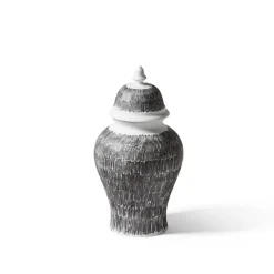 Post Scriptum Potiche vase - Vertikale svarte linjer