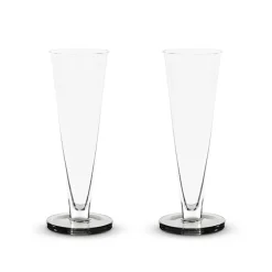 Puck Flute Glass - Set of 2