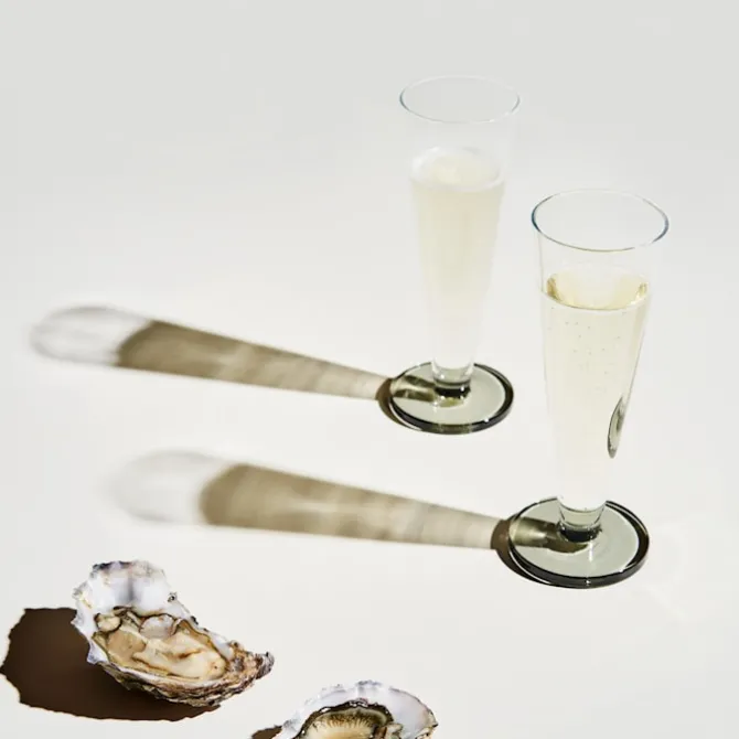 Puck Flute Glass - Set of 2