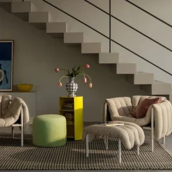 Puffy Lounge Chair + Ottoman