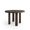 Quarter Table Round Smoked Oak
