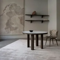 Quarter Table Round Smoked Oak