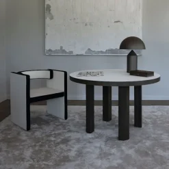 Quarter Table Round Smoked Oak