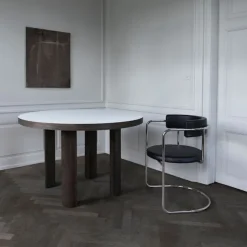 Quarter Table Round Smoked Oak