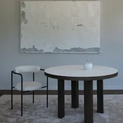 Quarter Table Round Smoked Oak