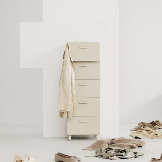 Relief Chest of Drawers Tall Legs