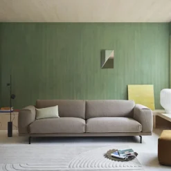 Rest sofa 3-seter svart metallunderstell