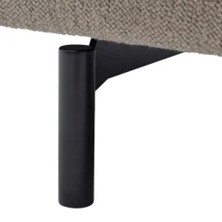 Rest sofa 3-seter svart metallunderstell