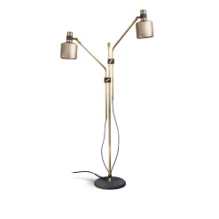 Riddle Floor Lamp Double, Brass
