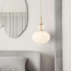 Rizzatto 32 Satin Brass/Opal White