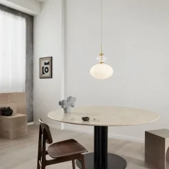 Rizzatto 32 Satin Brass/Opal White