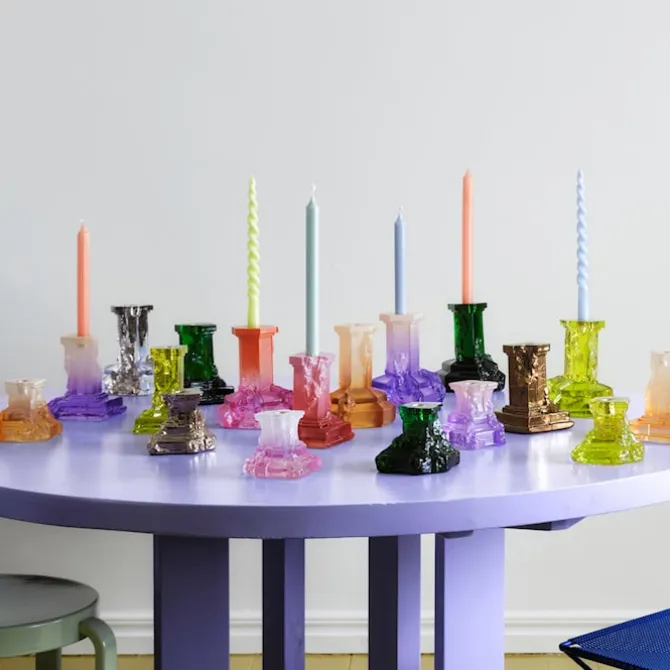 Rocky Baroque Candlestick Glossy Glaze