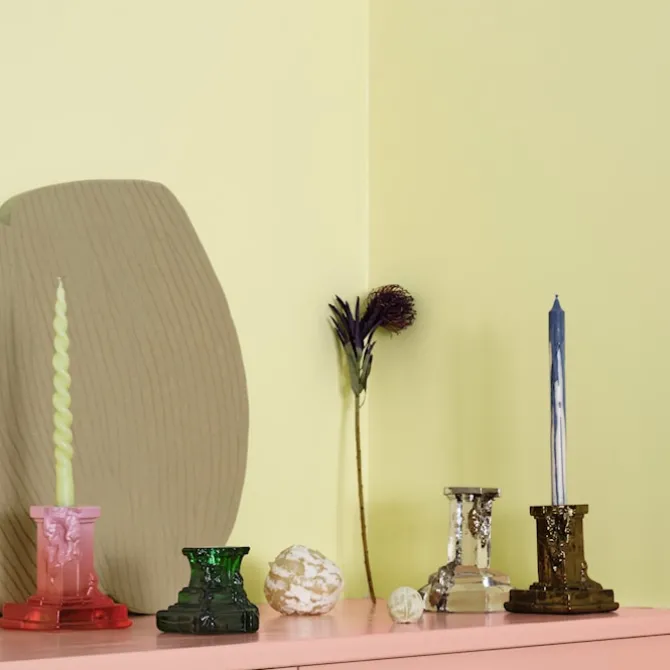 Rocky Baroque Candlestick Glossy Glaze