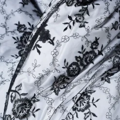 Rose Pillow Case Lace Black
