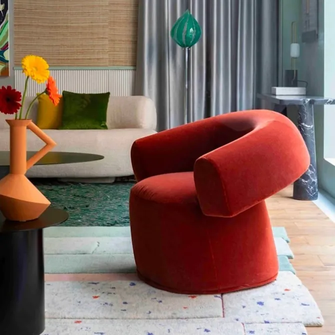 Ruff Small Swivel Armchair