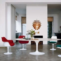 Saarinen Oval spisebord 198 cm White