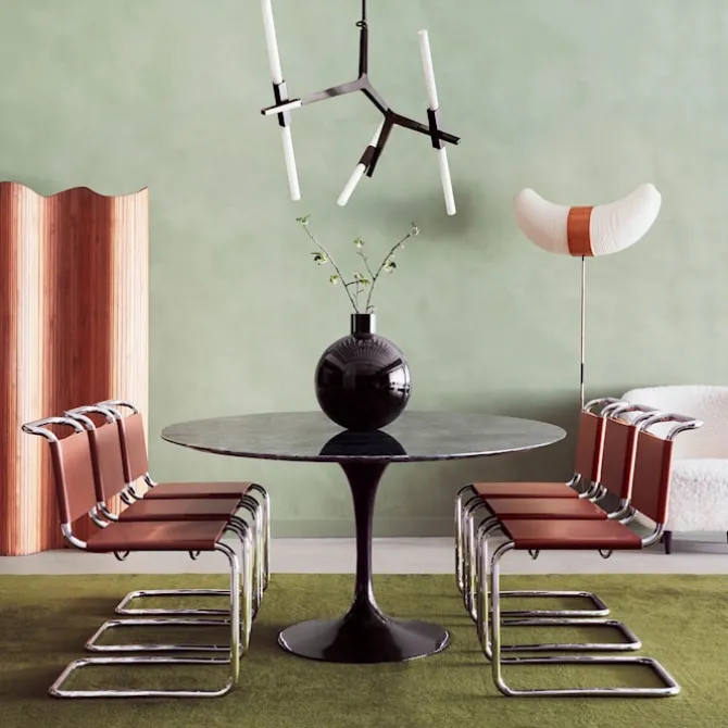 Saarinen Round spisebord Ø 107 cm Black