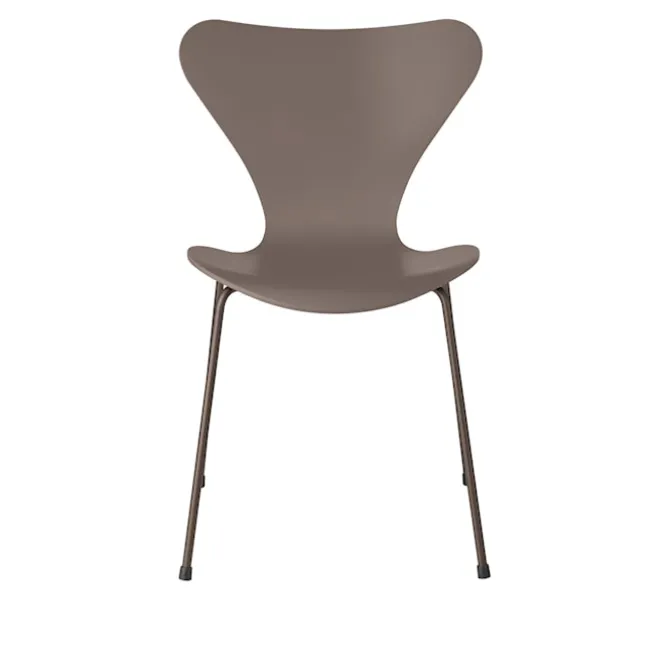 Series 7 stol 3107 askfiner stålram brun bronse