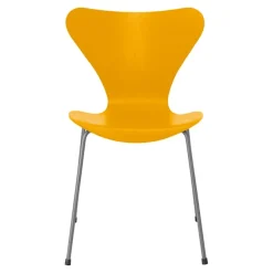 Series 7 stol 3107 farget askfiner stålram sølvgrå