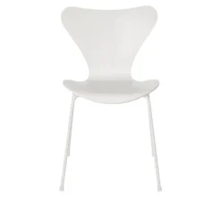 Series 7 stol 3107 farget askfiner stålram hvit