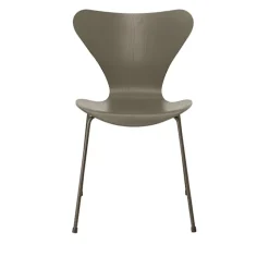 Series 7 stol 3107 farget askfiner stålram brun bronse