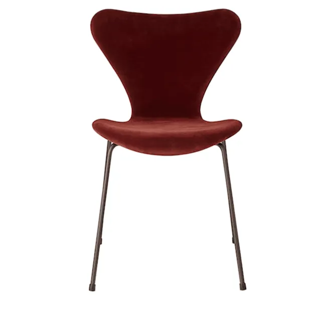Series 7 stol 3107 heltrukket fløyel stålram brun bronse