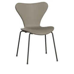 Series 7 stol 3107 heltrukket lær stålram brun bronse