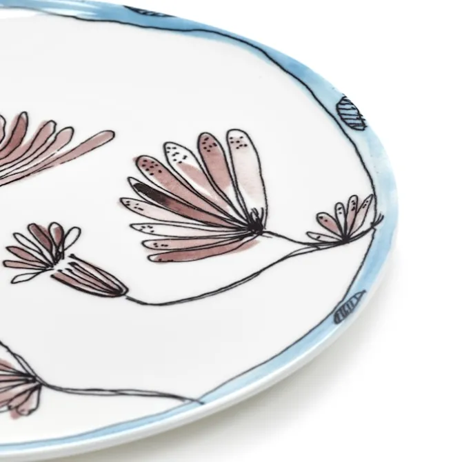 Serving Plate Camelia Aubergine