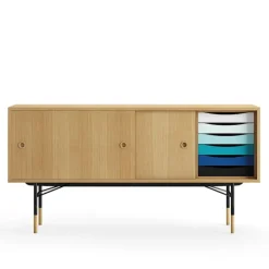 Sideboard Cold med lådor Dark oiled oak Veneer