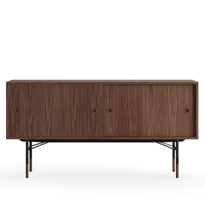 Sideboard utan lådor Walnut Veneer