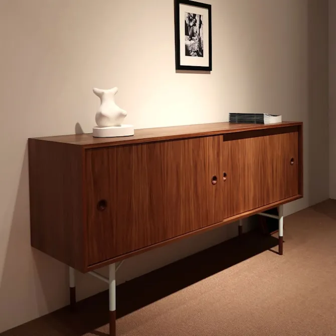 Sideboard utan lådor Walnut Veneer