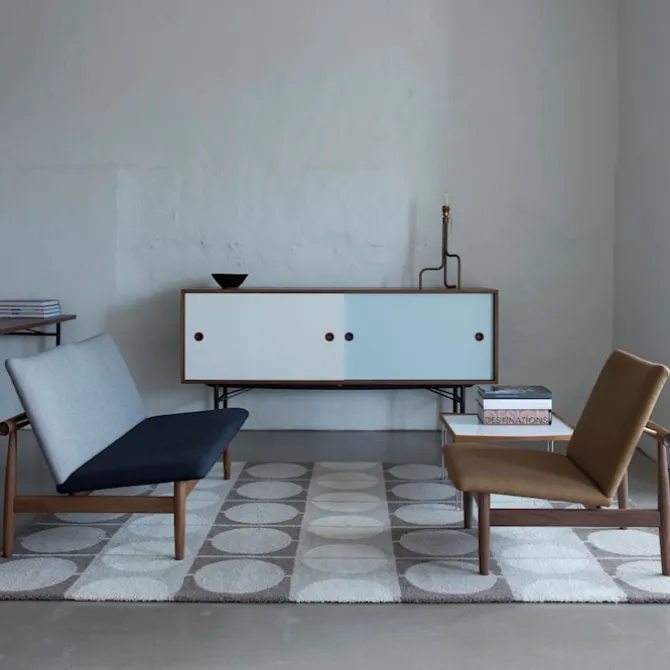 Sideboard utan lådor Walnut Veneer