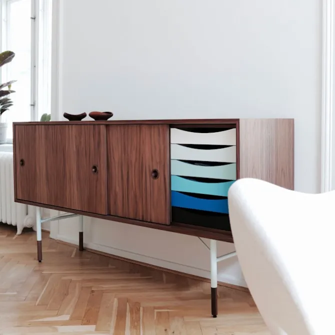 Sideboard Warm med lådor Dark oiled oak Veneer