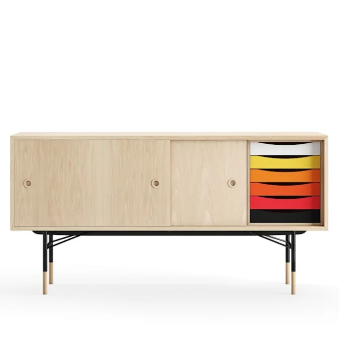 Sideboard Warm med lådor Oak Veneer