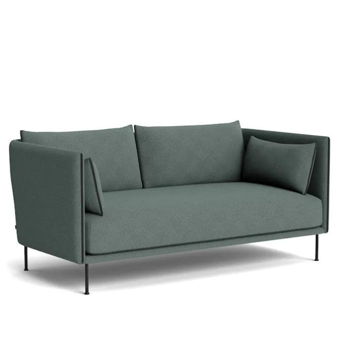 Silhouette 2-seters sofa Black Piping/Black