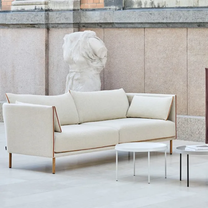 Silhouette 2-seters sofa Black Piping/Black